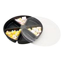 Transparent Round Snack Blister Box Plastic Nuts Inner Tray with Clear Lid